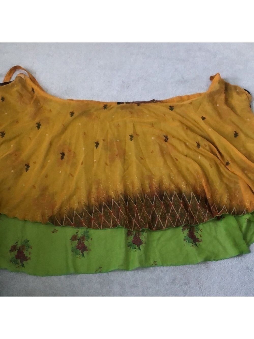 My Choice Flowy Boho Gypsy Double Layered Wrap Skirt One Size Fits Most - Picture 11 of 13